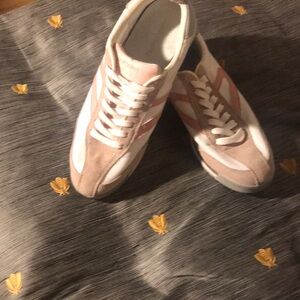 Women's Pink and White Sneakers